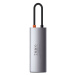 Baseus USB-C dokovacia stanica, 5v1, sivá