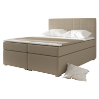 NABBI Anzia 140 čalúnená manželská posteľ s úložným priestorom béžová