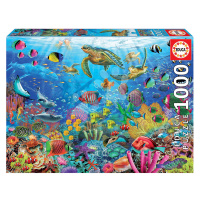 Puzzle Tropical Fantasy Turtles Educa 1000 dielov a Fix lepidlo