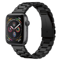 Apple Watch 1-6, SE (42 / 44 mm), kovový zadný remienok, Spigen Modern Fit, čierna
