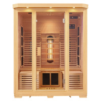 Juskys Infračervená sauna/ tepelná kabína Helsinki 150 s triplexným vykurovacím systémom a drevo