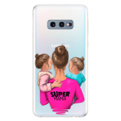 Odolné silikónové puzdro iSaprio - Super Mama - Two Girls - Samsung Galaxy S10e