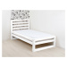Benlemi Jednolôžková posteľ DELUXE Zvoľte farbu: Nelakovaná, Zvoľte rozmer: 90 x 200 cm