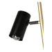 Čierna/v zlatej farbe stojaca lampa (výška 164 cm) Perret - Candellux Lighting