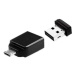 Verbatim USB flash disk, USB 2.0, 16GB, Nano, Store N Go, černý, 49821, USB A, s adaptérem USB M