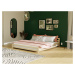 Benlemi Dvojlôžková posteľ MODERN Zvoľte farbu: Nelakovaná, Zvoľte rozmer: 180 x 200 cm