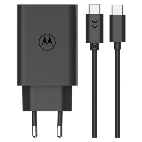 Motorola Quick Nabíjací Adaptér USB-C 50W + Kábel USB-C, Čierny