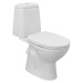 AQUALINE - RIGA WC kombi, dvojtlačítko 3/6, zadný odpad, splachovací mechanizmus, biela RG601