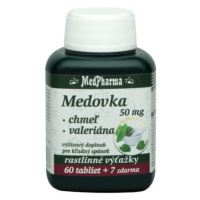 MEDPHARMA Medovka 50 mg + chmeľ + valeriána 60 + 7 tabliet ZADARMO