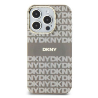 DKNY PC/TPU Repeat Texture Pattern W Stripe MagSafe Apple iPhone 15 DKHMP15SHRHSEE Beige