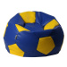 Sedací vak Antares Euroball, tvar futbalovej lopty, modrá-žltá