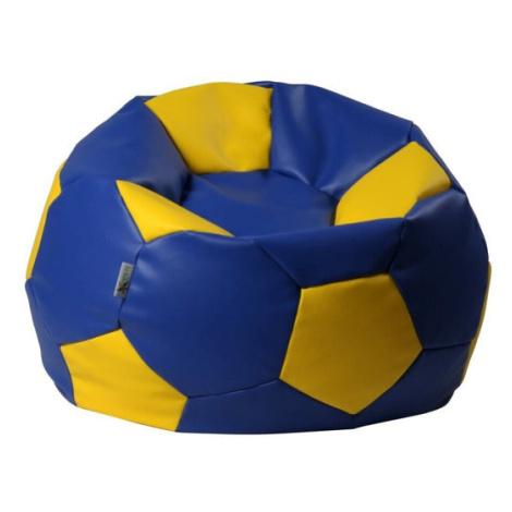 Sedací vak Antares Euroball, tvar futbalovej lopty, modrá-žltá