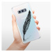 Odolné silikónové puzdro iSaprio - Writing By Feather - black - Samsung Galaxy S10e