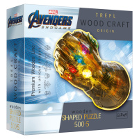 Trefl Drevené puzzle 500+5 - Avengers Rukavica nekonečna