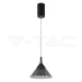 9W LED dizajnová závesná lampa (19,5*17,5*100CM) čierna 4000K 1000lm VT-7831 (V-TAC)