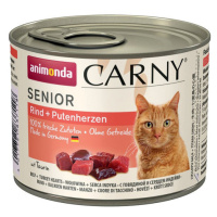 Animonda CARNY® cat Senior hovädzie a morčacie srdiečka 6x200g konzerva