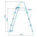 INTEX Bezpečnostný bazénový rebrík 3 stupne pre bazény vysoké 91-107 cm (28075)
