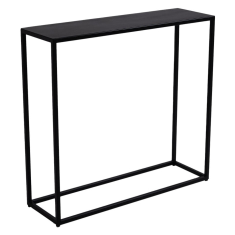 Čierny kovový konzolový stolík 100x30 cm Julita - CustomForm