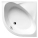 POLYSAN - SELMA hlboká sprchová vanička štvrťkruhová 90x90x30cm, R550, biela 28611