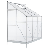 Hliníkový bočný skleník 3 m² s 1 strešným oknom vrátane podlahových základov