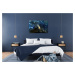 Impresi Obraz Abstrakt modrý so zlatým detailom - 90 x 60 cm