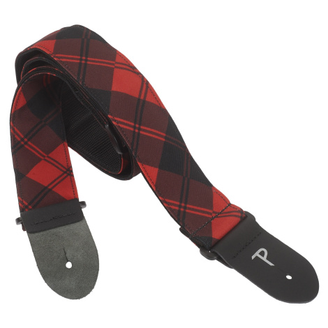 Perri's Leathers 7643 Design Fabric Strap Red/Black Plaid