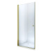 MEXEN - Pretoria sprchové dvere krídlové 80, transparent, zlatý sa stenovým profilom 852-080-000