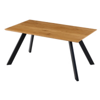 Sconto Jedálenský stôl GAMORA dub divoký/čierna, šírka 160 cm