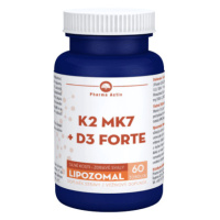 PHARMA ACTIV Lipozomal K2 MK7 + D3 forte 60 kapsúl