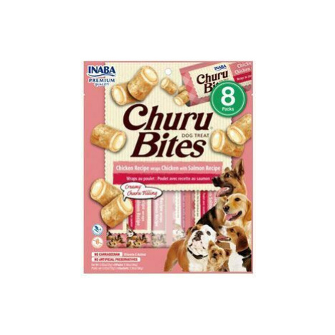 Churu Dog Bites Chicken wraps Kuracie mäso+losos 8x12g + Množstevná zľava