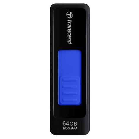 TRANSCEND Flash Disk 64GB JetFlash®760, USB 3.0 (R:80/W:25 MB/s) čierna/tmavo modrá