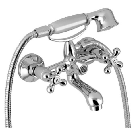 Vaňová batéria Novaservis Titania Retro II so sprchovacím setom 150 mm chróm 99121,0