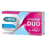 Corega fixačný krém Extra silný Duopack bez zinku 2x40 g