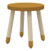 Sada Drevený stôl a 2 stoličky Flexa horčicová farba
