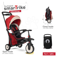 Trojkolka skladacia smarTfold 7v1 500 Stroller Melange smarTrike TouchSteering červená polstrova