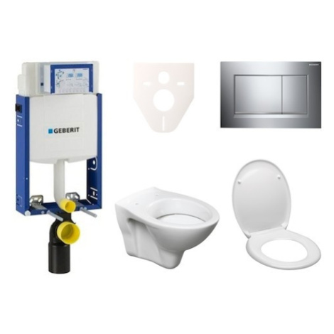 Cenovo zvýhodnený závesný WC set Geberit na zamurovanie + WC S-Line S-line Pro 110.302.00.5ND6