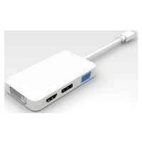 PremiumCord adaptér mini DisplayPort - DP + HDMI + DVI + VGA, 1080p, 4K * 2K