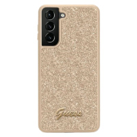 Plastové puzdro Guess na Samsung Galaxy S23 Ultra 5G S918 GUHCS23LHGGSHD Fixed Glitter zlaté