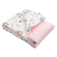 New Baby Detská deka z Minky Medvedíci ružová , 80 x 102 cm