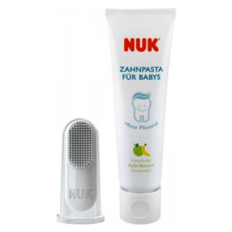 NUK Set Detská zubná pasta + náprstok na čistenie 40 ml