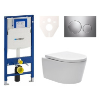 Cenovo zvýhodnený závesný WC set Geberit do ľahkých stien / predstenová montáž + WC SAT Brevis S