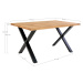 Sconto Jedálenský stôl TUELUN prírodná/čierna, šírka 140 cm