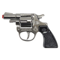 Alltoys policajný revolver kovový strieborný 8 rán