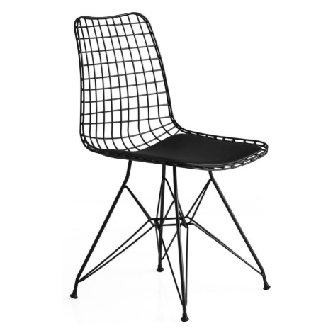 Čierne kovové jedálenské stoličky v súprave 2 ks Tivoli – Kalune Design