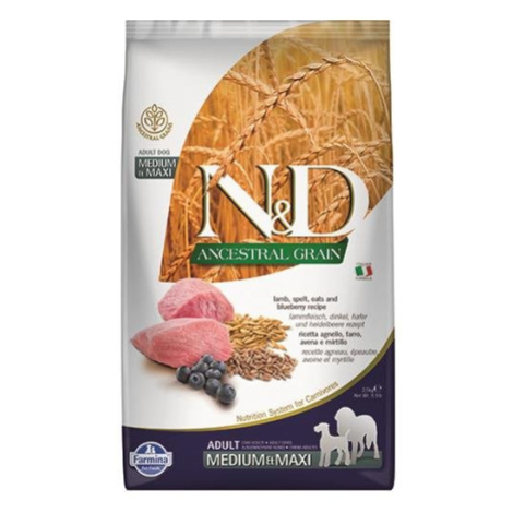 Farmina N&D dog AG puppy medium & maxi, lamb, spelt, oats & blueberry 2,5kg