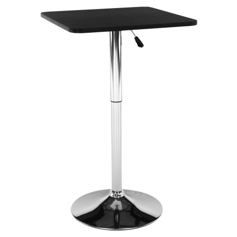 Barový stôl s nastaviteľnou výškou, čierna, 57x84-110 cm, FLORIAN Tempo Kondela