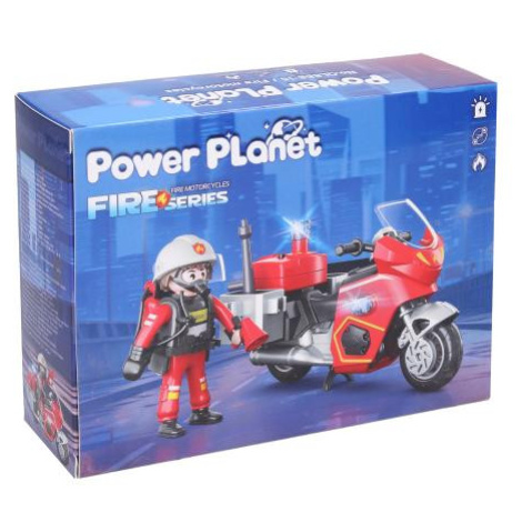 Figúrka hasič na motorke stavebnice 11cm Wiky