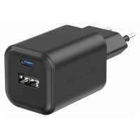 SWISSTEN SIEŤOVÝ ADAPTÉR GaN 1x USB-C 45W PD + 1x USB-A 18W QC ČIERNY