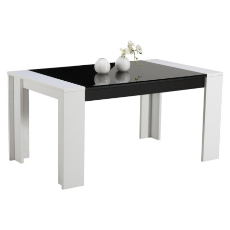Jedálenský stôl vivo - biela/čierna