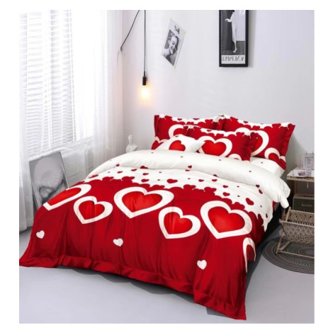 Obliečky Homa BIG HEART&LOVE RED 7-dielna sada 140x200 cm Obliečky Homa BIG HEART&LOVE RED 7-die Home of Dreams